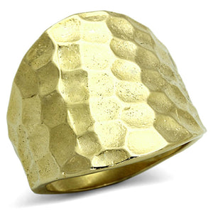 TK1383 - IP Gold(Ion Plating) Stainless Steel Ring with No Stone - Joyeria Lady