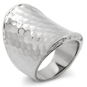 TK140 - High polished (no plating) Stainless Steel Ring with No Stone - Joyeria Lady