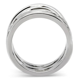 TK144 - High polished (no plating) Stainless Steel Ring with No Stone