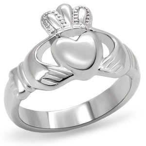 TK160 - High polished (no plating) Stainless Steel Ring with No Stone - Joyeria Lady