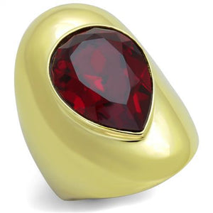 TK1836 IP Gold(Ion Plating) Stainless Steel Ring with Top Grade Crystal in Siam