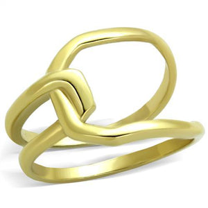 TK1883 - IP Gold(Ion Plating) Stainless Steel Ring with No Stone - Joyeria Lady
