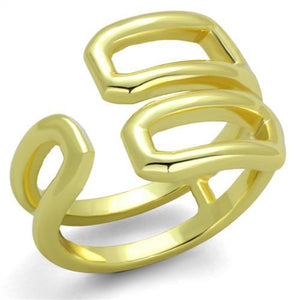 TK1884 - IP Gold(Ion Plating) Stainless Steel Ring with No Stone - Joyeria Lady