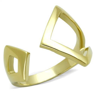 TK1903 - IP Gold(Ion Plating) Stainless Steel Ring with No Stone - Joyeria Lady