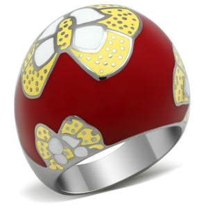 TK247 - High polished (no plating) Stainless Steel Ring with No Stone - Joyeria Lady