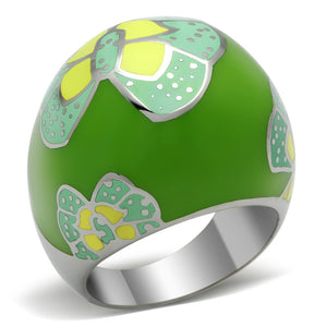 TK248 - High polished (no plating) Stainless Steel Ring with No Stone - Joyeria Lady