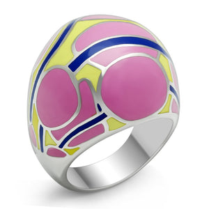 TK250 - High polished (no plating) Stainless Steel Ring with No Stone - Joyeria Lady