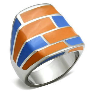 TK254 - High polished (no plating) Stainless Steel Ring with No Stone - Joyeria Lady