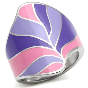 TK256 - High polished (no plating) Stainless Steel Ring with No Stone - Joyeria Lady