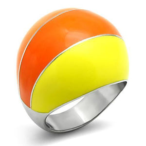 TK257 - High polished (no plating) Stainless Steel Ring with No Stone - Joyeria Lady