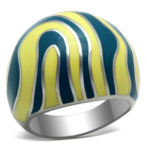 TK258 - High polished (no plating) Stainless Steel Ring with No Stone - Joyeria Lady