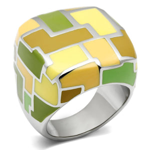 TK259 - High polished (no plating) Stainless Steel Ring with No Stone - Joyeria Lady