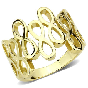 TK3569 - IP Gold(Ion Plating) Stainless Steel Ring with No Stone - Joyeria Lady