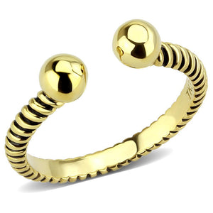 TK3719 - IP Gold(Ion Plating) Stainless Steel Ring with No Stone - Joyeria Lady
