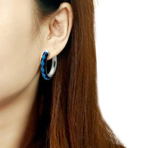 TK433 High polished (no plating) Stainless Steel Earrings with No Stone in No Stone