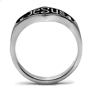 TK631 High polished (no plating) Stainless Steel Ring with Top Grade Crystal in Clear