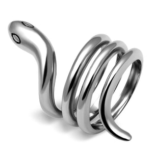 TK666 - High polished (no plating) Stainless Steel Ring with No Stone - Joyeria Lady