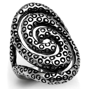 TK670 - High polished (no plating) Stainless Steel Ring with No Stone - Joyeria Lady