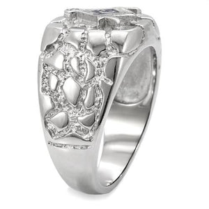 TK8X039 High polished (no plating) Stainless Steel Ring with No Stone in No Stone