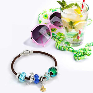 Bubble Murano Glass Bead Charm 925 Sterling Silver