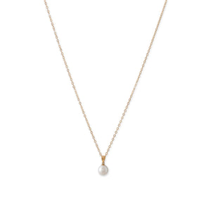 14 Karat Gold Cultured Freshwater Pearl Necklace - Joyeria Lady