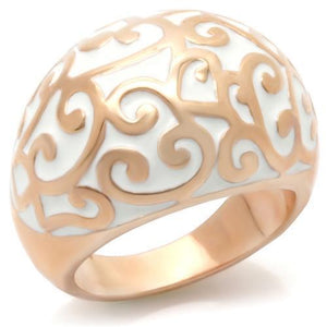 0W210 Rose Gold Brass Ring with No Stone in No Stone - Joyeria Lady