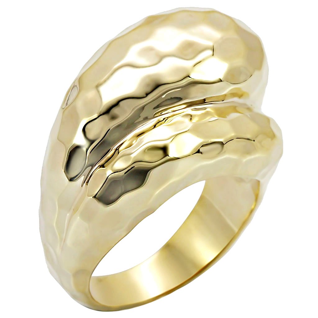 1W036 Gold Brass Ring with No Stone in No Stone - Joyeria Lady