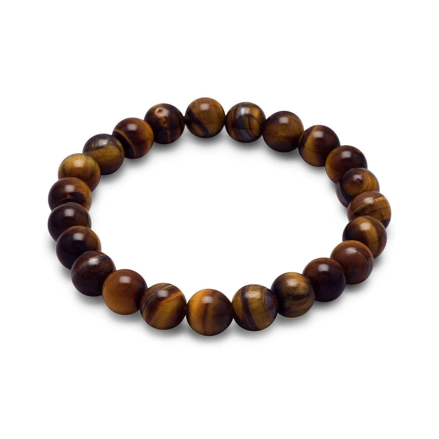Tiger's Eye Bead Stretch Bracelet - Joyeria Lady