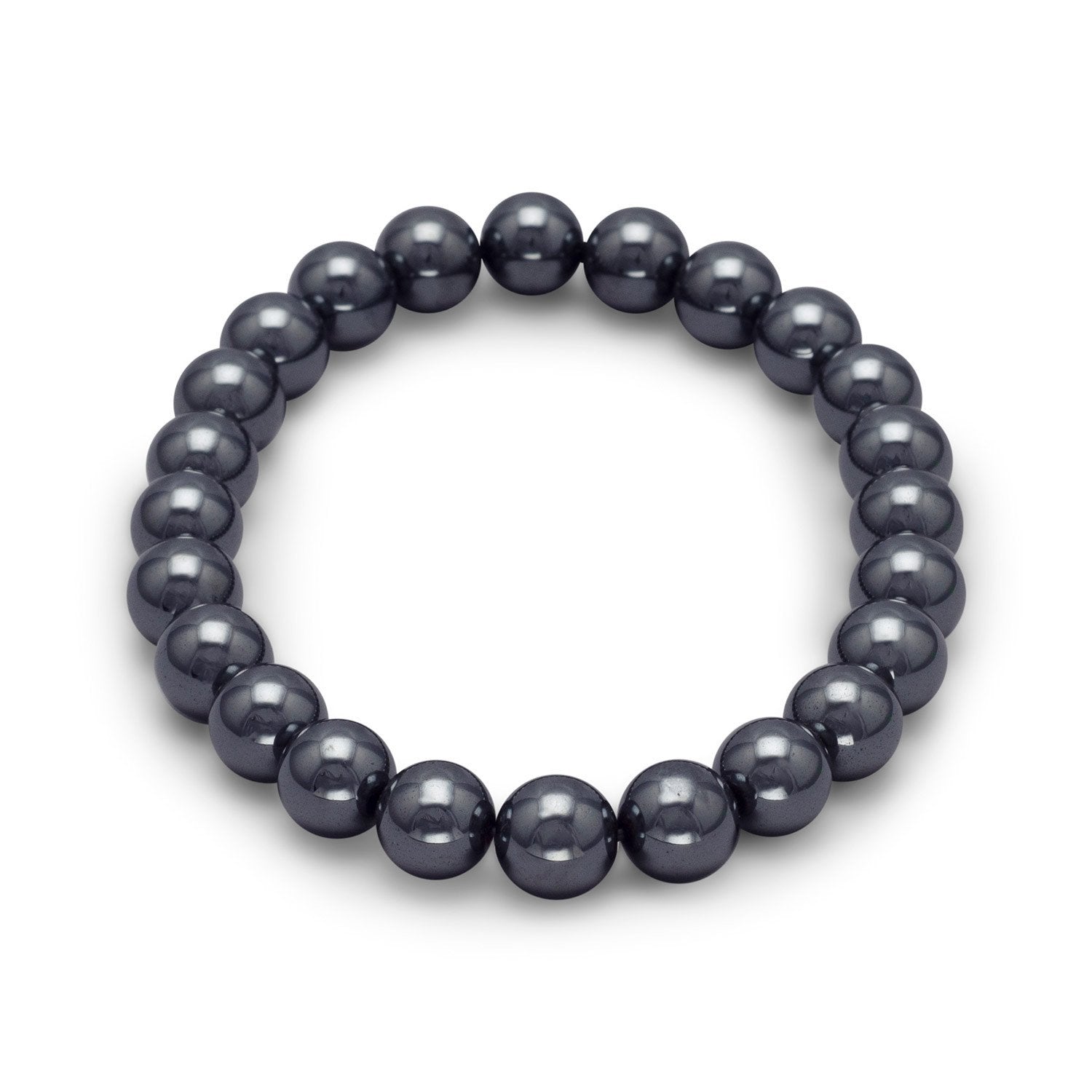 Hematite Bead Stretch Bracelet - Joyeria Lady