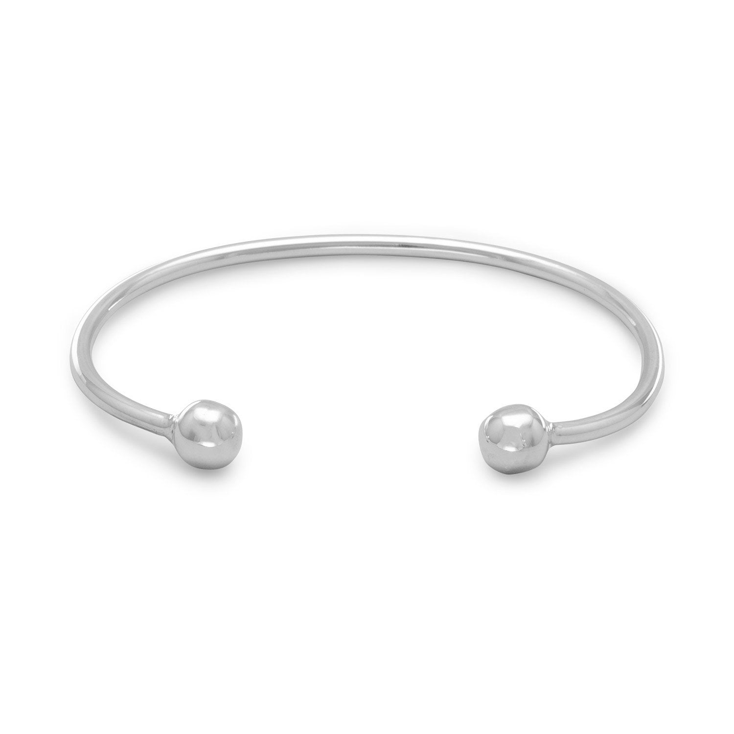 Men's Cuff Bracelet with Ball Ends - Joyeria Lady