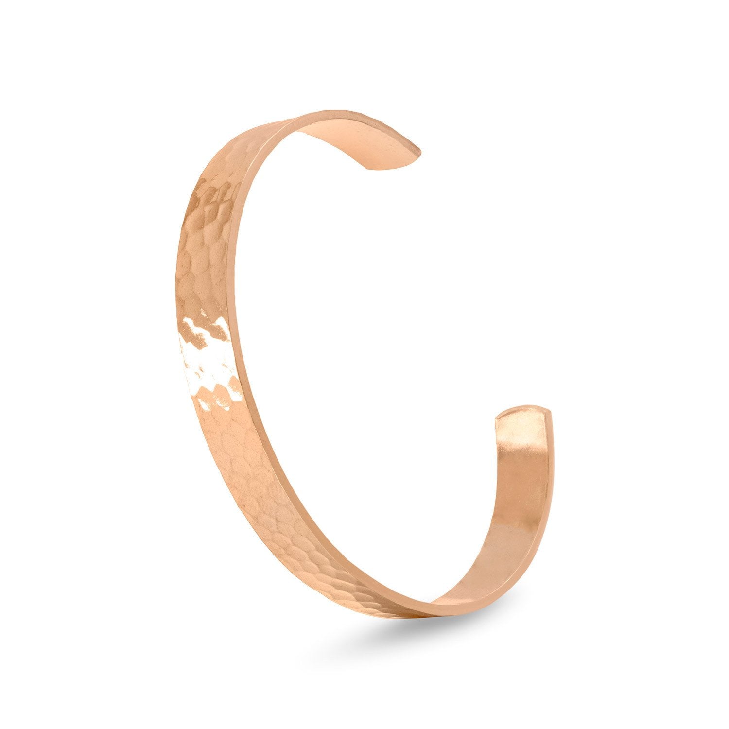 9.9mm Hammered Solid Copper Cuff - Joyeria Lady