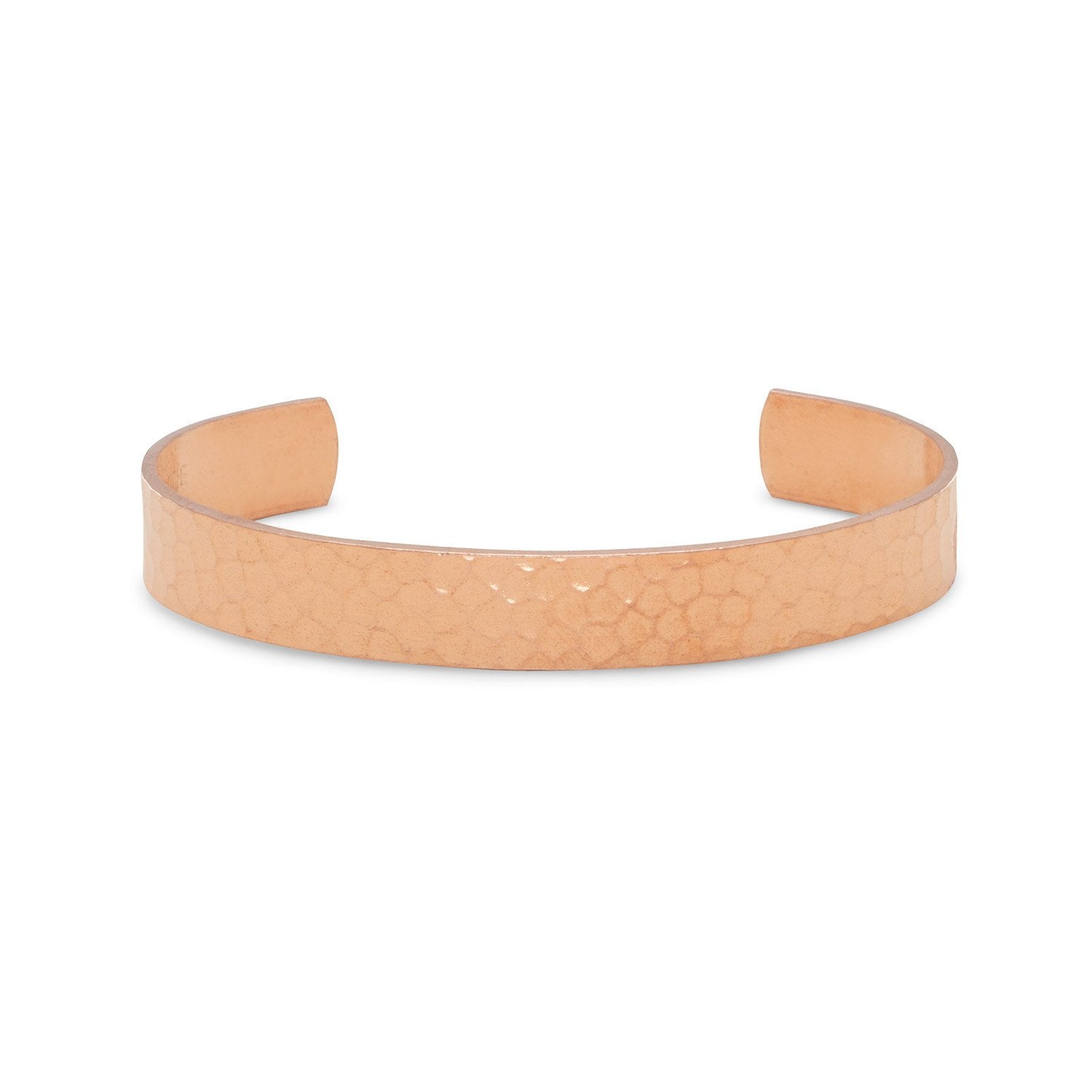 9.9mm Hammered Solid Copper Cuff - Joyeria Lady
