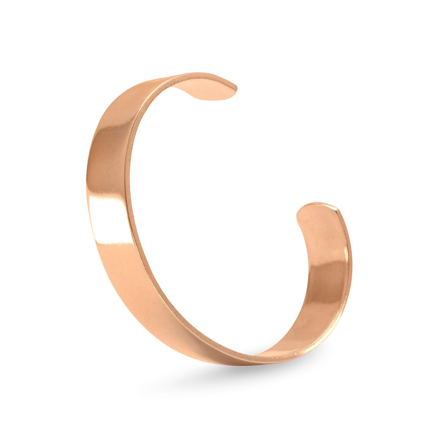 Polished Solid Copper Cuff Bracelet - Joyeria Lady