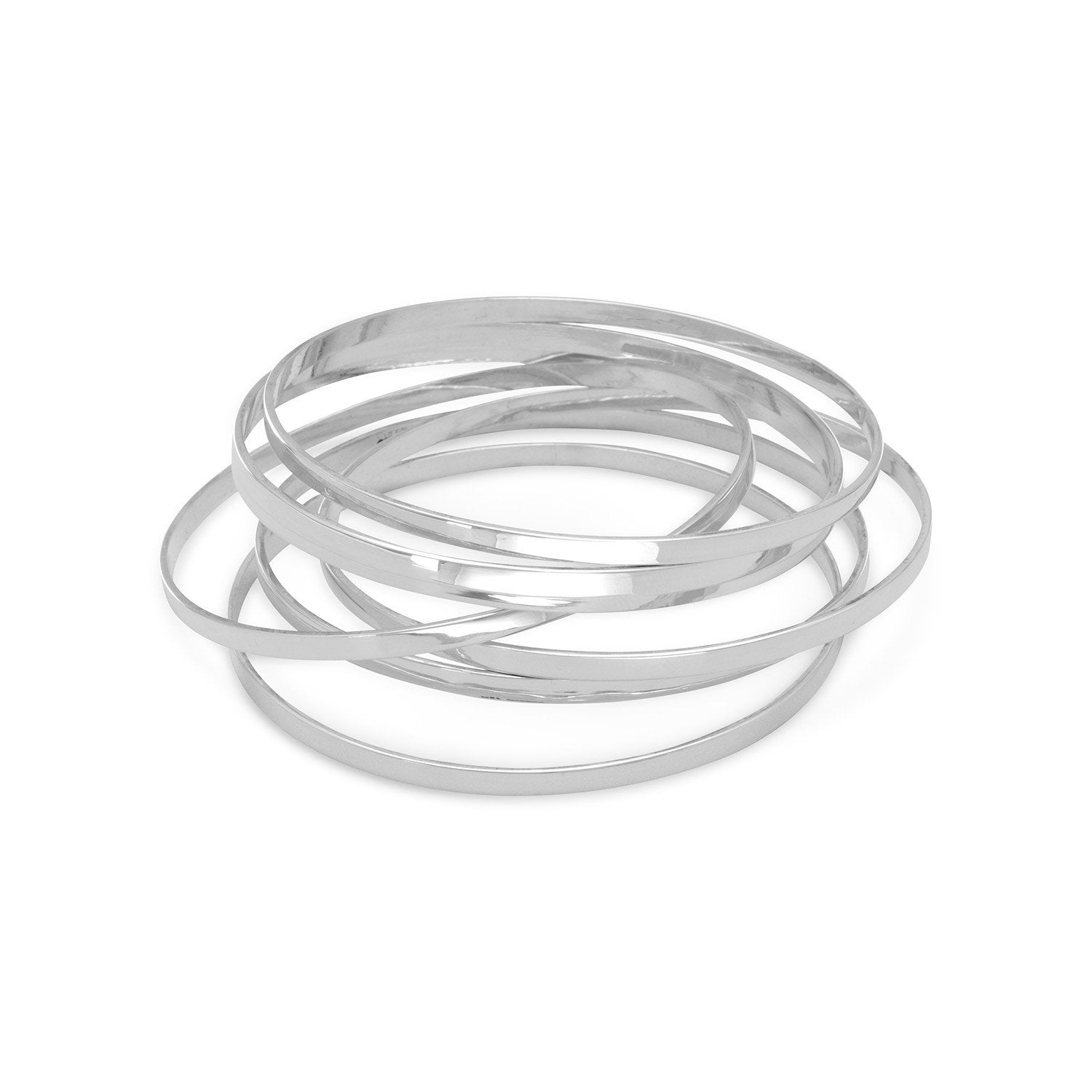 7 8" Flat Bangles - Joyeria Lady