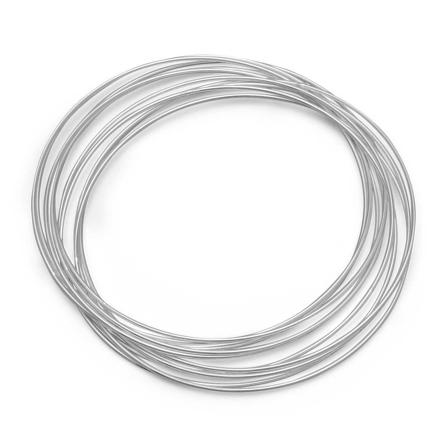 10 Thin Bangle Bracelet Set - Joyeria Lady