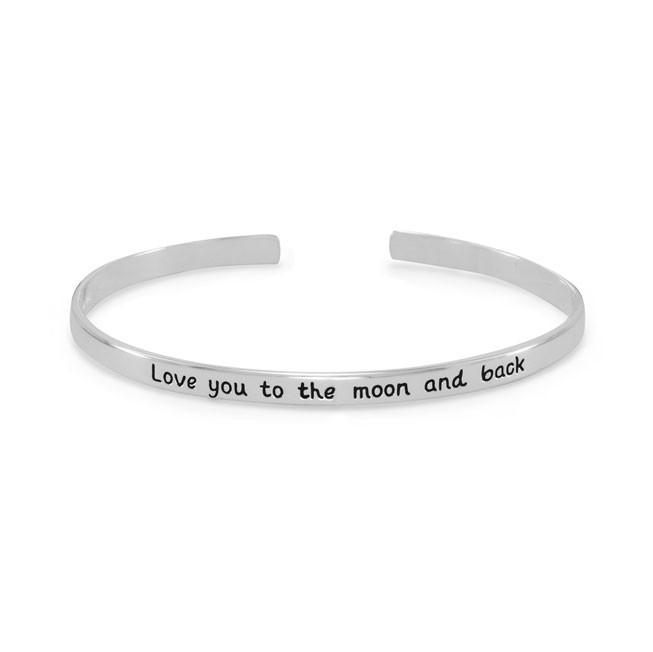 "Love you to the moon and back" Cuff Bracelet - Joyeria Lady