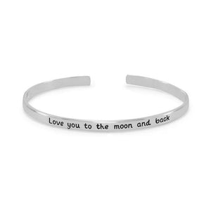 "Love you to the moon and back" Cuff Bracelet - Joyeria Lady