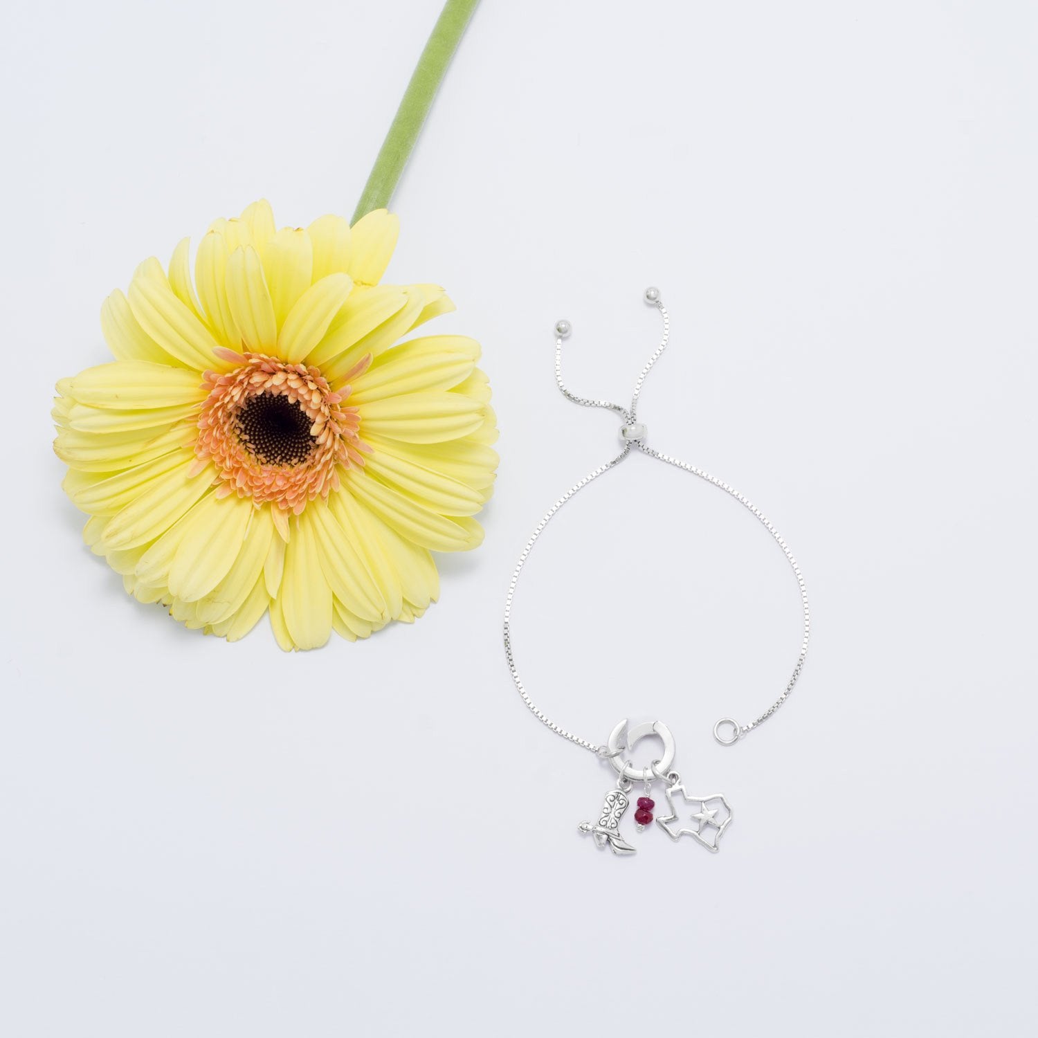 Corundum Rondell Charm - July Birthstone - Joyeria Lady