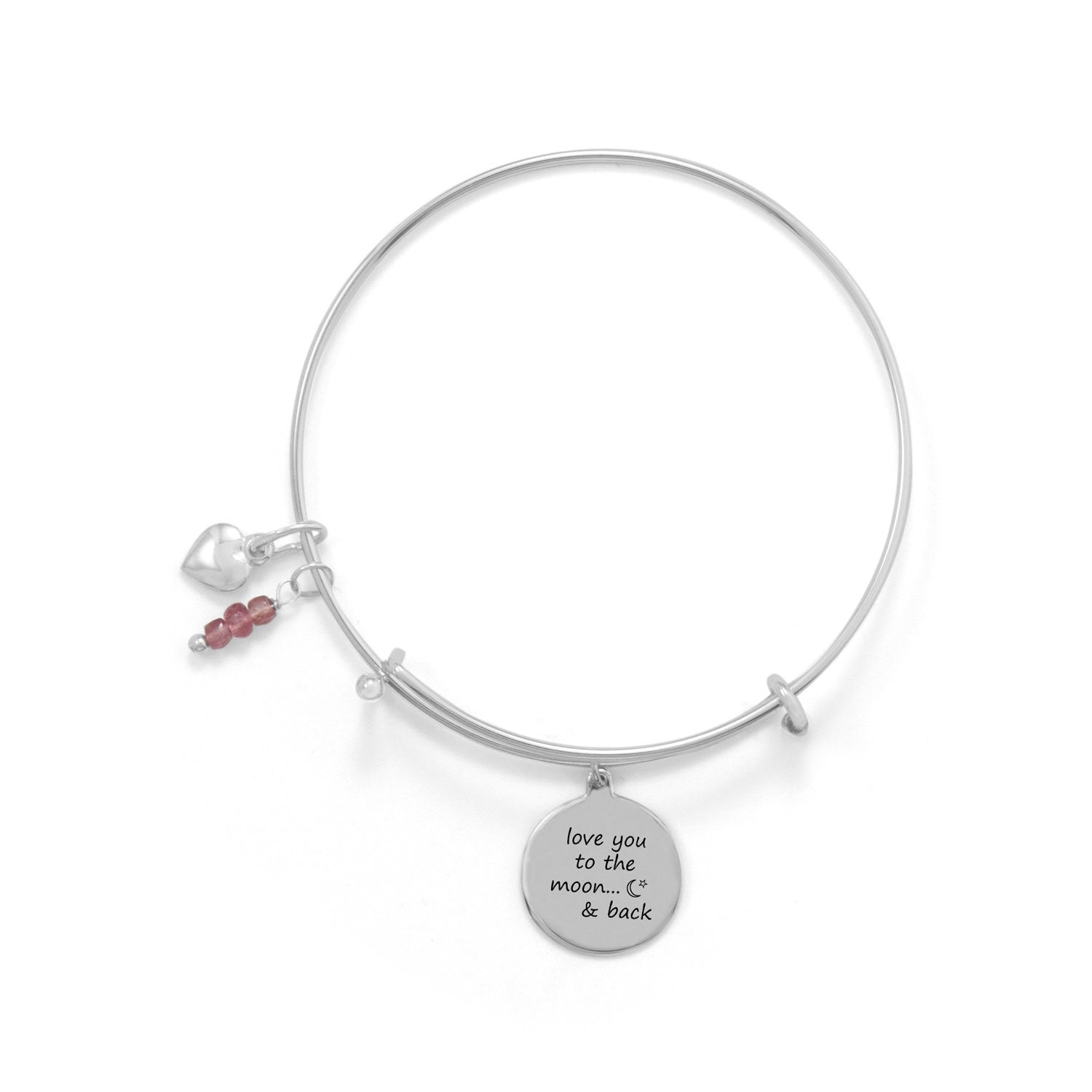 "Love You To The Moon And Back" Bangle - Joyeria Lady