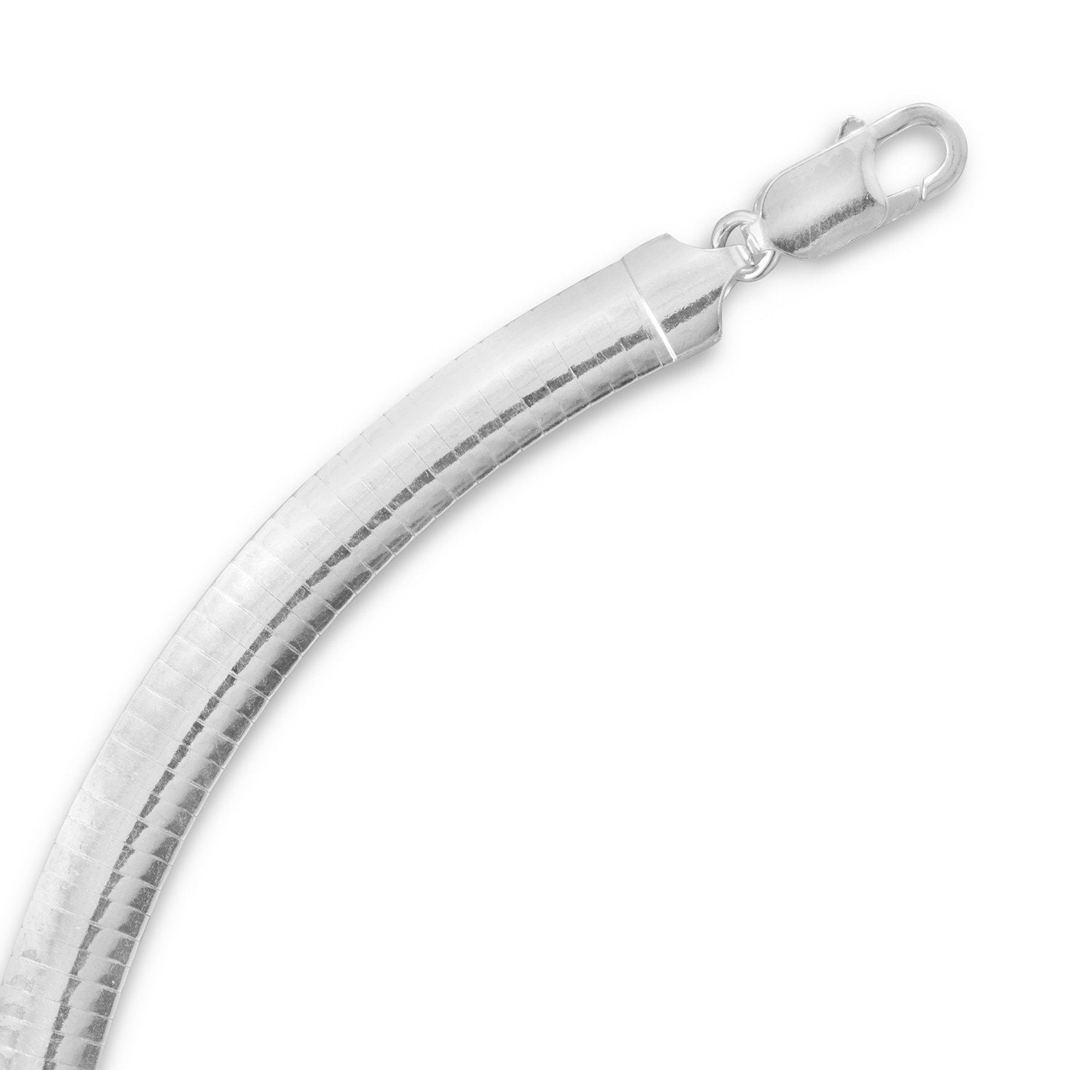 8mm Domed Omega Necklace - Joyeria Lady