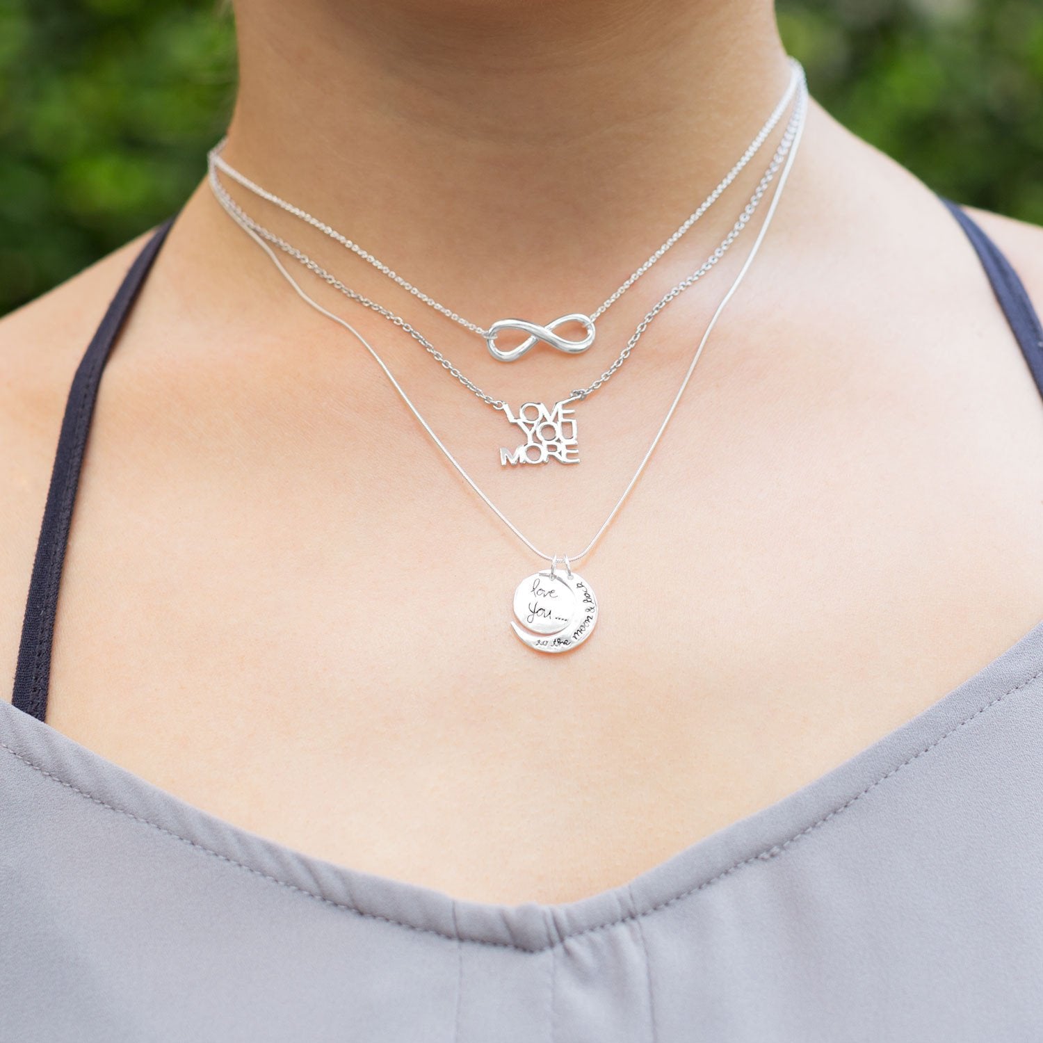 16"+1"+1" "Infinite Love" Infinity Necklace - Joyeria Lady