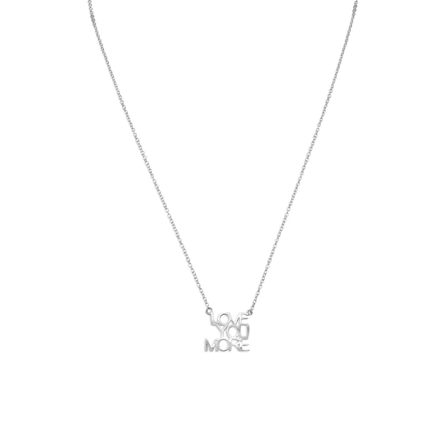 16" + 2" "LOVE YOU MORE" Necklace - Joyeria Lady
