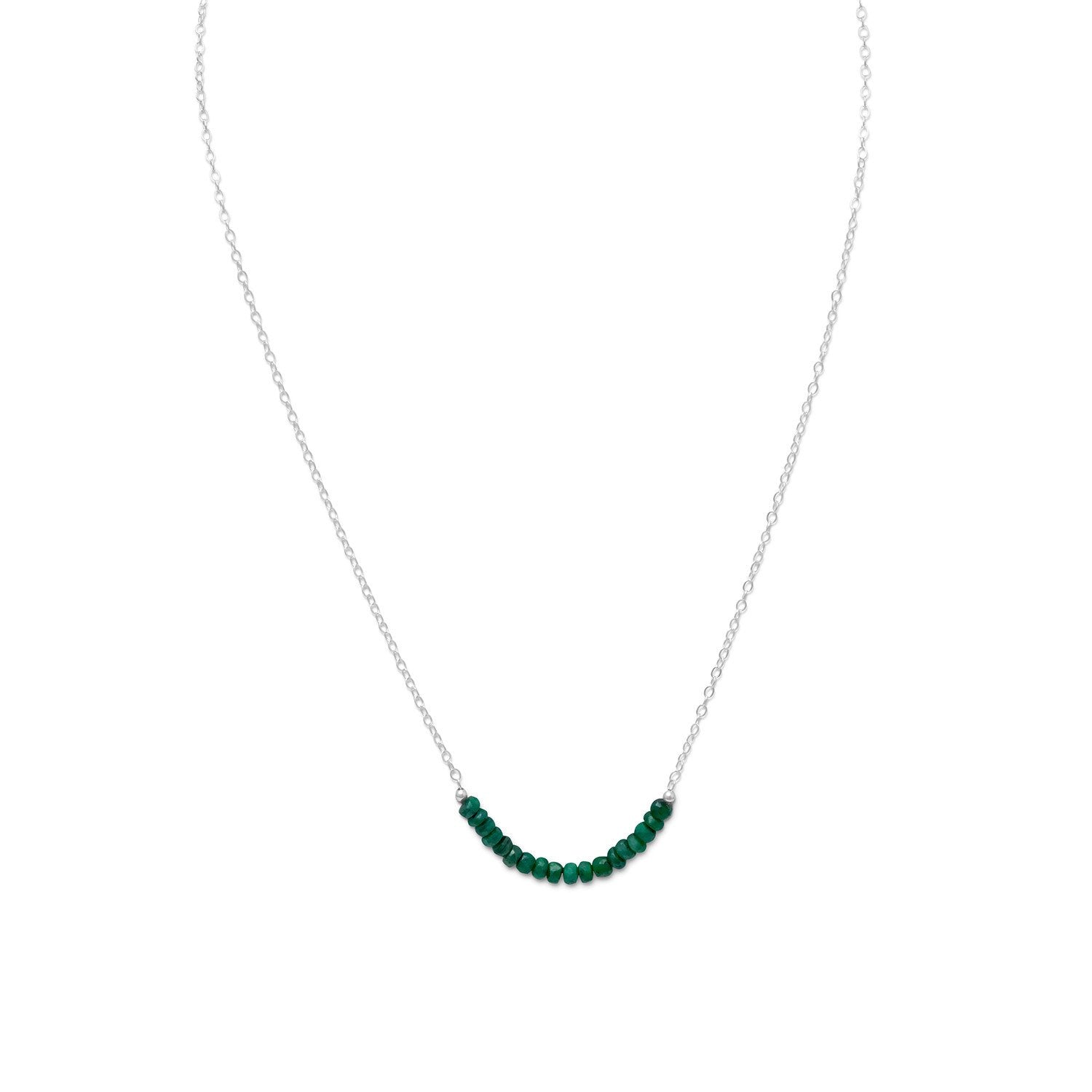 Faceted Beryl Bead Necklace - May Birthstone - Joyeria Lady