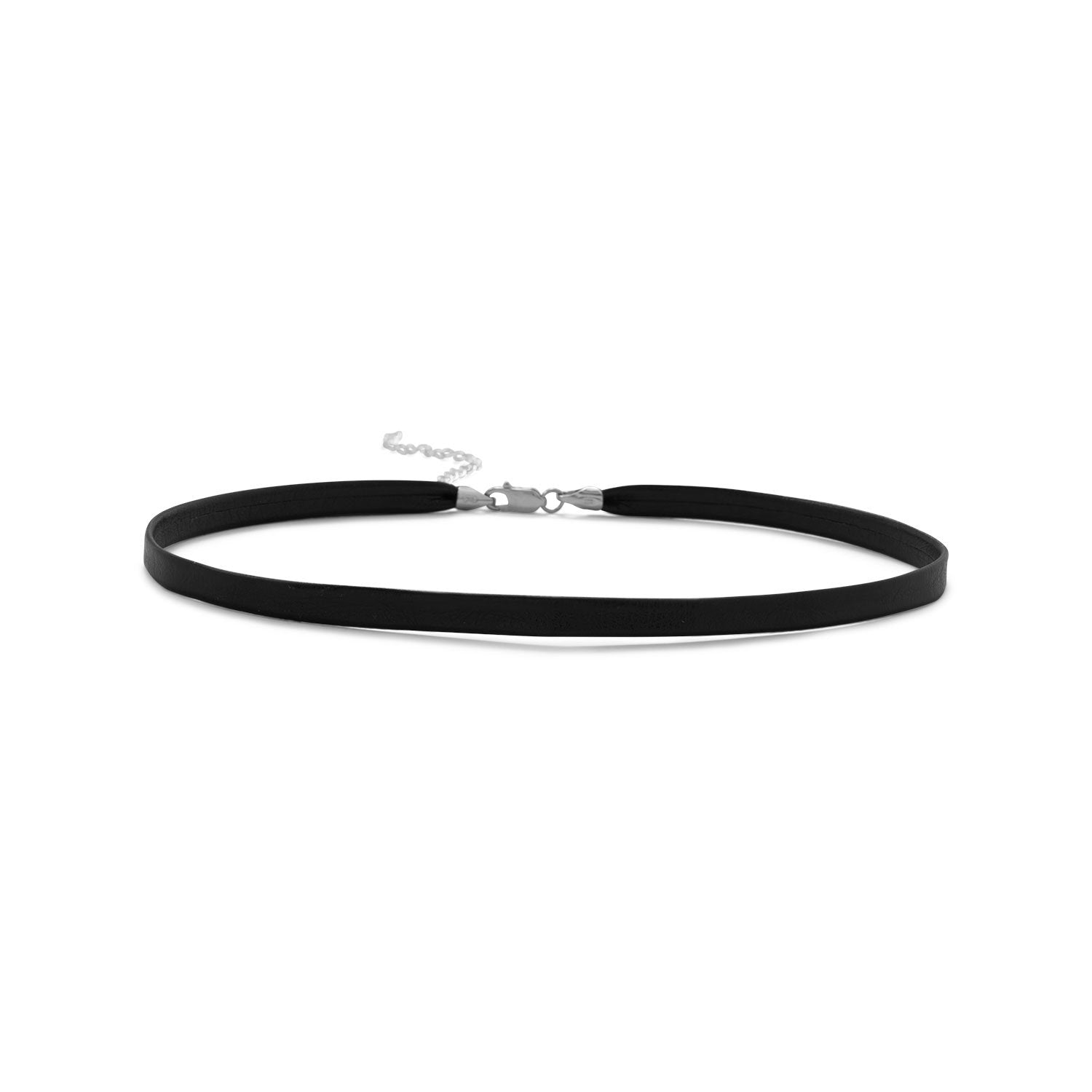 Black Leather Choker - Joyeria Lady