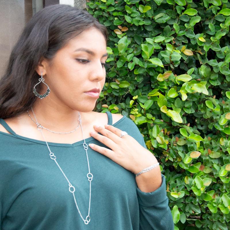 Adjustable Rhodium Plated Satellite Chain - Joyeria Lady