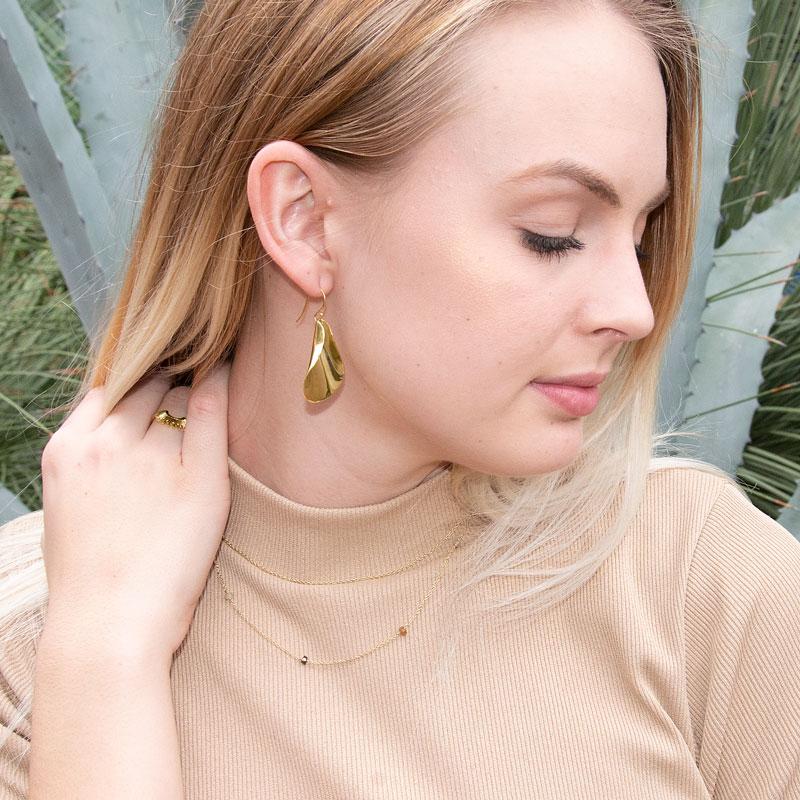 Two Strand 14 Karat Gold Plated Tourmaline Necklace - Joyeria Lady