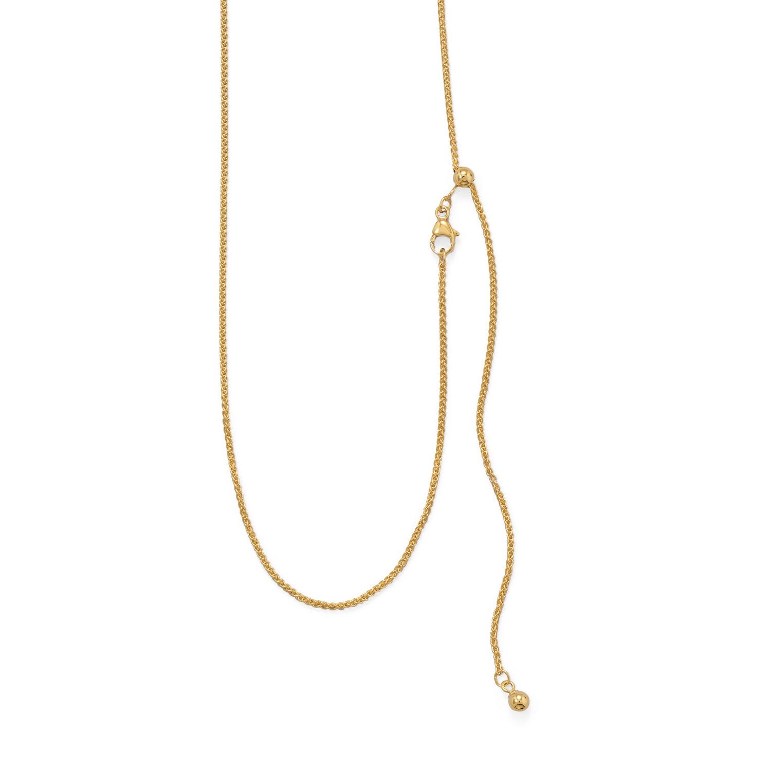 Adjustable Gold Filled French Wheat Chain - Joyeria Lady