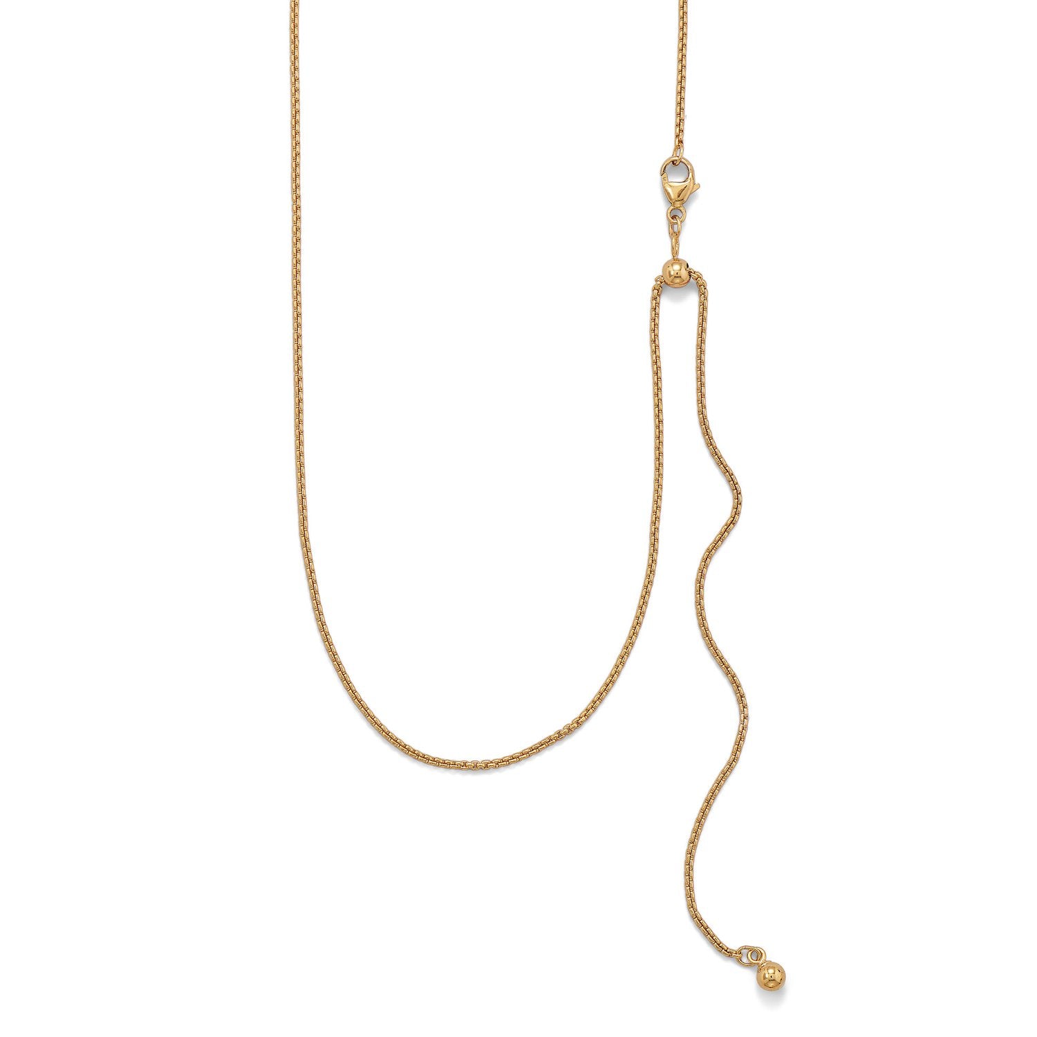 Adjustable Gold Filled Round Box Chain - Joyeria Lady