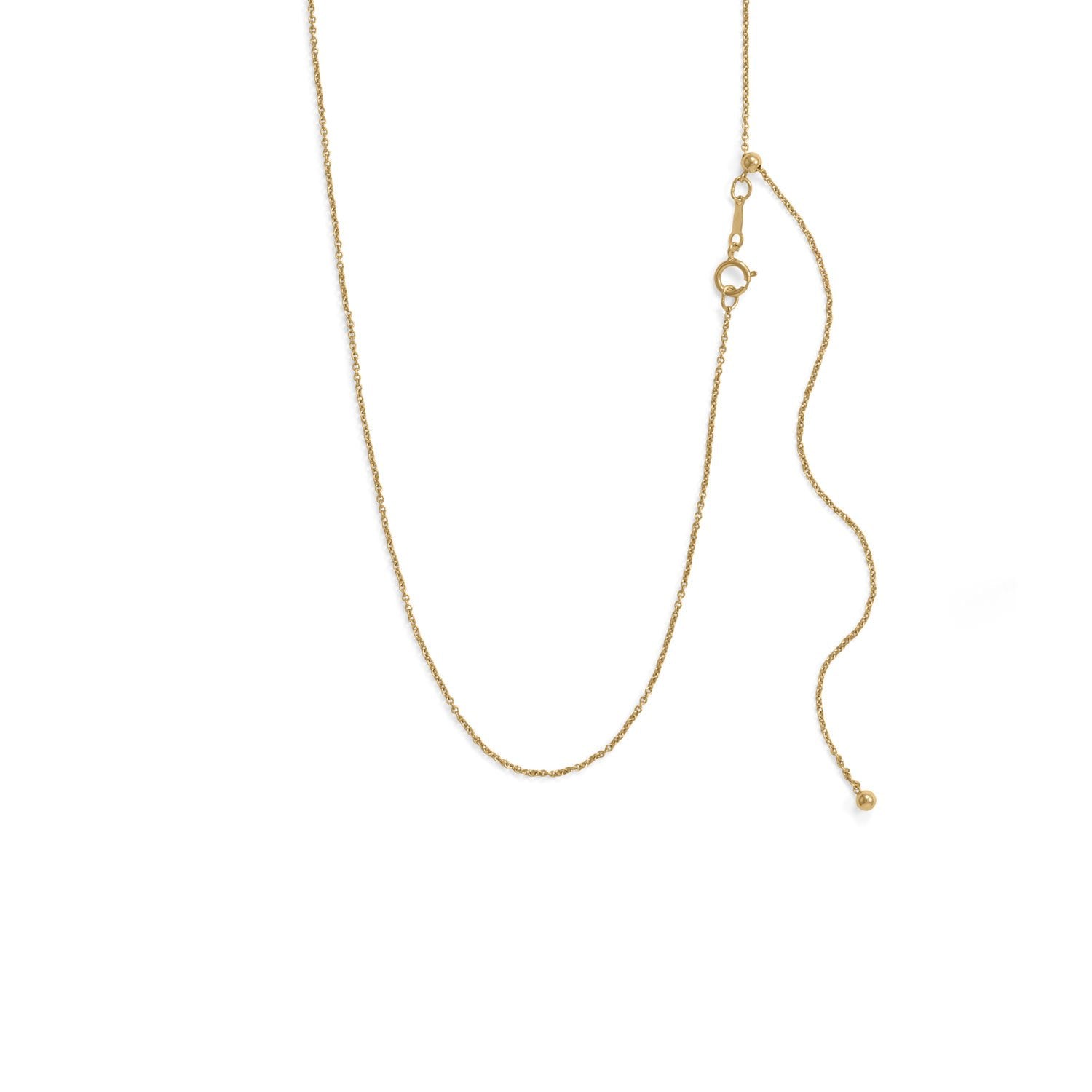 Adjustable 14/20 Gold-Filled Cable Chain - Joyeria Lady