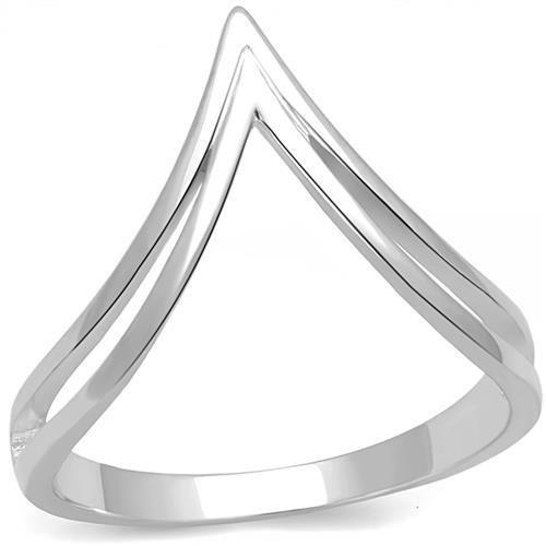 3W1383 - Rhodium 925 Sterling Silver Ring with No Stone - Joyeria Lady